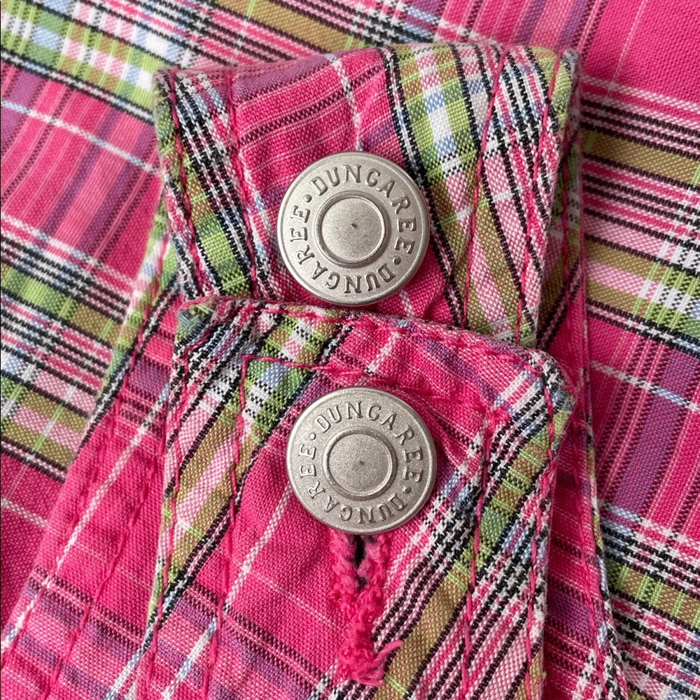 Vintage 1970’s Dungaree Pink Plaid Women's Romper.  Size Medium - Picture 5 of 5